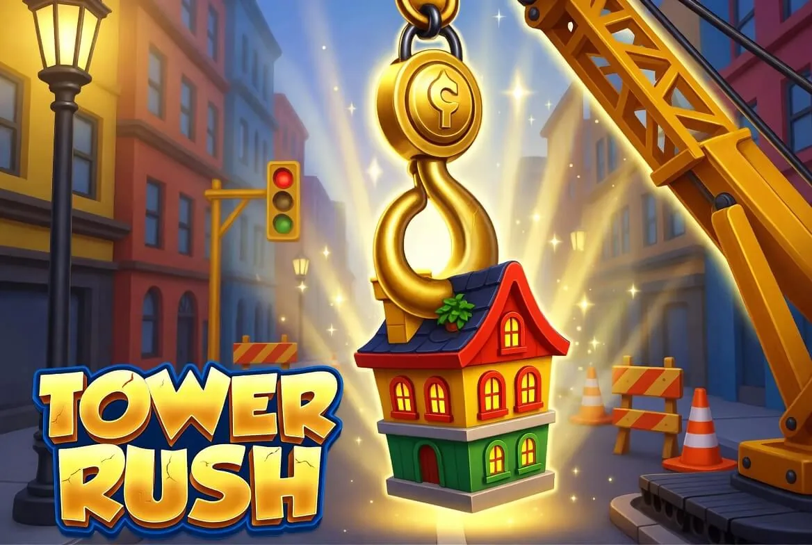 Tower Rush demo round with the crane lowering a floor