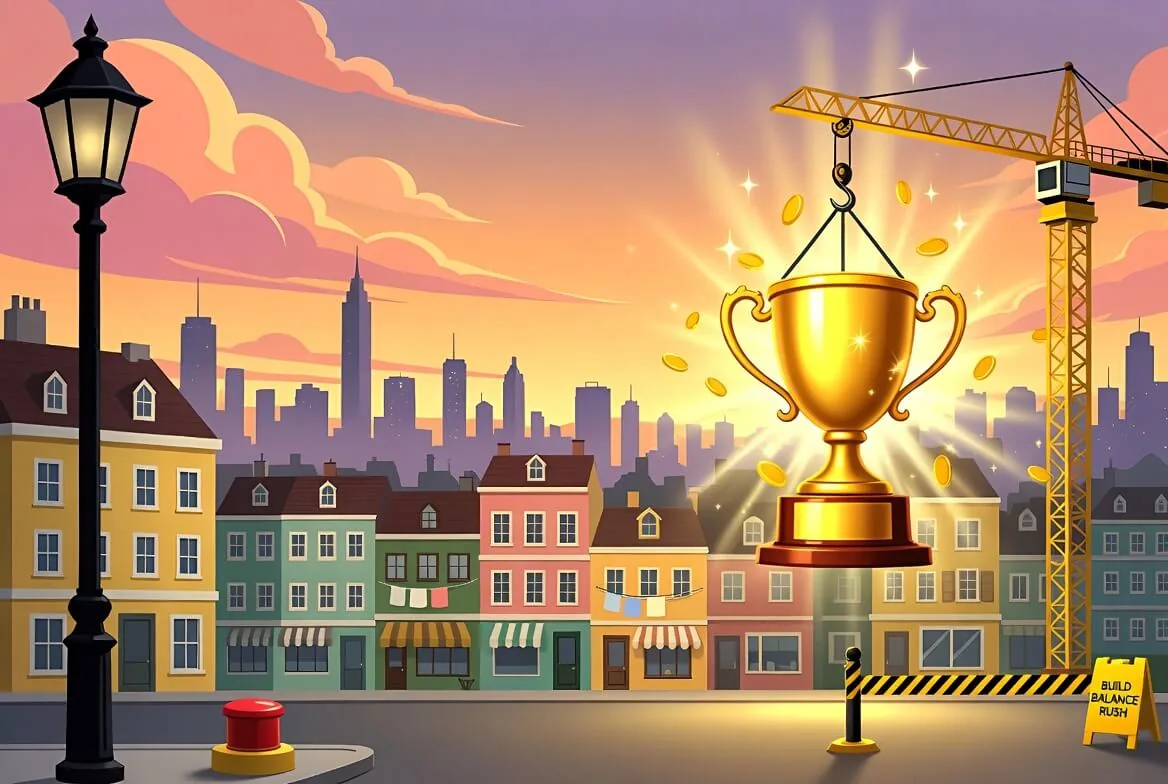 Tower Rush real-money round showing the running multiplier